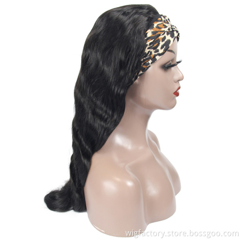 factory price wigs with head band,free head band for head band wig curly,pure human hair wigs with head band for black woman